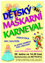 Vracíme se k tradici dětských maškarních plesů!!!