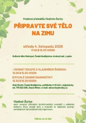 Podzimní přednáška Vladimíra Ďuriny – Připravte své tělo na zimu